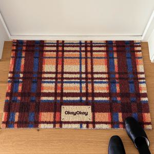 벨라빈 빈티지 타탄 코일 매트 현관매트 발매트 업소용 감성 미끄럼방지매트 카페 사무실 주방 도어매트