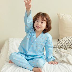 핑코코 4076 머핀 남아 아동잠옷 국산 어린이 파자마세트 국내에서 면100%로 만들어 예민한 피부에도 안심