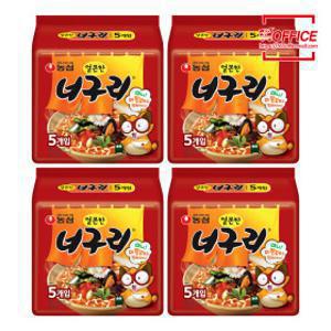 얼큰한 너구리 라면 (멀티팩)5개입 x4개