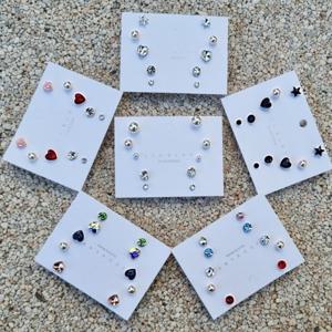 실리콘귀걸이 알러지없는 무알러지 세트 큐빅 직장인 귀걸이