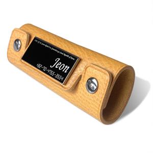 핸택 - 승무원도 반하는 프리미엄 네임택 이태리 베지터블 가죽 손잡이 러기지택 레이저각인