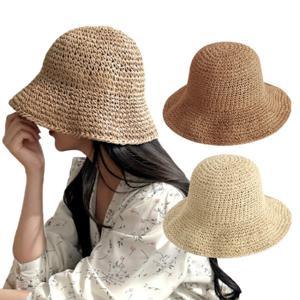 자외선차단 여름 버킷햇 라탄 여성 밀짚 벙거지모자