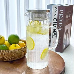 세척편한 차망 내열유리 물병 냉장고 물통 보틀 가정용 1L 위생적이고 튼튼한 내열유리물병