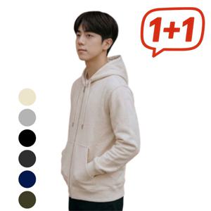 1+1 슬기로운 환절기 생활 눈치 없는 날씨엔 고민 말고 툭 남녀공용 데일리 오버핏 후드 집업 커플템으로도~