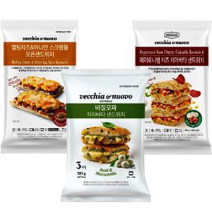 베키아에누보 신세계푸드 샌드위치 3팩(9개입) 골라담기 (멜팅치즈/바질모짜/페퍼로니/바질토마토)
