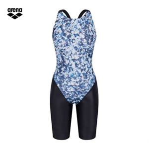 아레나 여성 스토니 A4BL1CE04 BLK (주머니백 증정)  선수 4부반신 레이서백 실내수영복