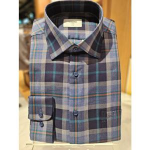 [레노마 일반핏] ROFSG0-345 2종 다림질이 필요없는 면혼방 빅체크 남방[밑단일자]