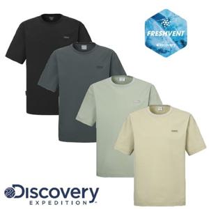 [디스커버리] 2025 S S 여름 DXRS83053 프레시벤트 우븐 에센셜 반팔티셔츠
