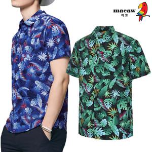(남성)트로피컬 프린트 반팔 셔츠_MMM2TS08