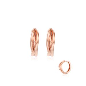 [스톤헨지] 실버 리본 큐빅 원터치 귀걸이 SC24B20T