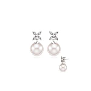 [스톤헨지] 실버 진주 큐빅 귀걸이 SC25A12T