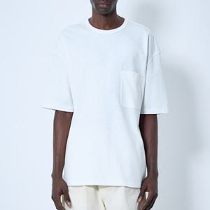 26 SS Boxy 포켓 패치 크루넥 코튼 린넨 블랜드 박시 티셔츠 화이트 TO1382 LJ1010 WH00