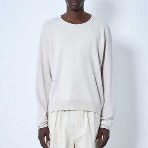 26 SS 스트레이트 헴 크루넥 코튼 저지 롱슬리브 탑 라이트베이지 TO1373 LK1041 BG266