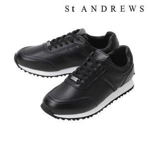 [세인트앤드류스]남성 사선 로고 라인 타공 논스파이크 골프화 (811E1SE201BK)