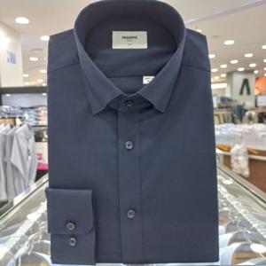 [레노마셔츠]슬림핏/카라-스냅 버튼/TC 트윌 스판/옴므 긴소매