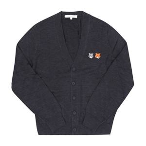 메종키츠네 OM051CFKT1036 P190 더블 폭스 헤드 패치 남성 가디건