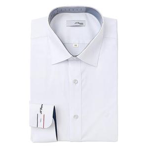 [에스티듀퐁(셔츠)]화이트 삼색 포인트 자수 일반핏 긴소매 셔츠 SE5FM11LS103SWH