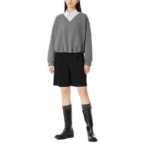 [보브]셔츠 레이어드 스트링 헴 티셔츠 7124440100