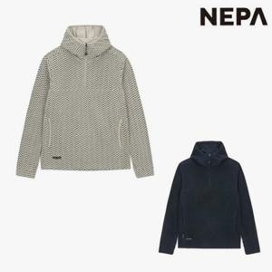 [네파] 공용 패턴 플리스 하프 집업 긴팔 후드 티셔츠 7KF6003