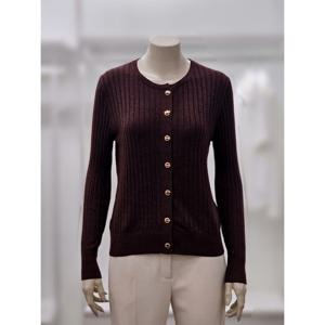 [프렐린]RWC253041  버클여밈 라운드넥 골지 가디건