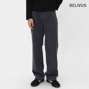 빌리버스 남자 피그먼트진 원턱 데님 바지 일자핏 팬츠 BSLP002