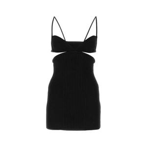 오프화이트 숏 원피스 OWHI080S23KNI001 1000 Black