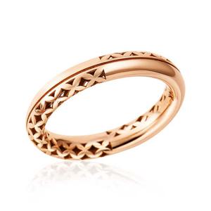 [비앤비골드] 14K 볼륨 하프 플라워컷 올밴드 할로우링 반지 SRS42131