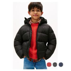 [타미힐피거칠드런2] 에센셜 후드 다운 T42F7QJU200BT1 3T 16세