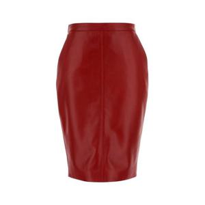 생로랑 미디 스커트 846801YC2CF 6220 Red