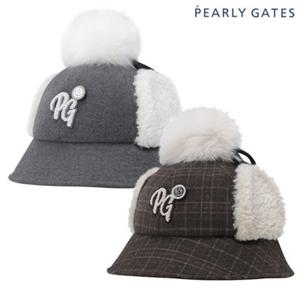 [파리게이츠] 521E4CP010여성 스마일 탈착 폼폼이 이어워머 버킷햇  (사은품증정)