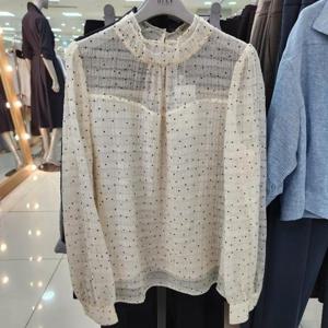 리안뉴욕 DP01 시스루 도트 블라우스 RRGWBL050