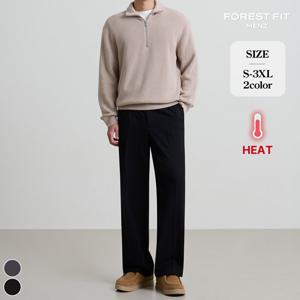 포레스트핏맨즈 남성 기모 핀턱 겨울 와이드 슬랙스 (MS2516)