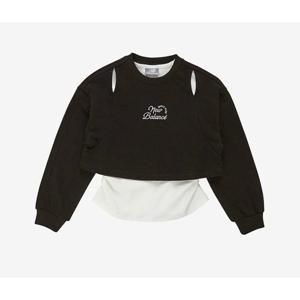 뉴발란스 KIDS NBSC 레이어드 셔링 반팔 컷팅 맨투맨 세트 B1 NK9CF4701G 19