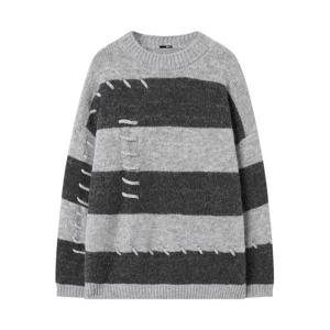 [비엔엑스]단가라 라운드 데일리 긴팔 니트 (BX4KP036L0)