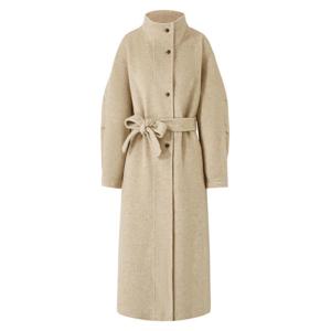 [GGPX]소프트 울 블렌드 하이넥 벨티드 롱 코트  (GPDJH006D)