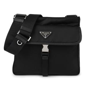 라프리마 프라다 리나일론 및 사피아노 가죽 숄더백 2VH119-2DMH-F0002-XOO