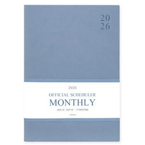 스케줄러 인디고 다이어리 2026 오피셜 빅 먼슬리 날짜형 A4 월간 업무용 워터블루