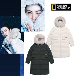 내셔널지오그래픽 N254WDW190 여성 후드 퍼 롱기장 구스다운 점퍼