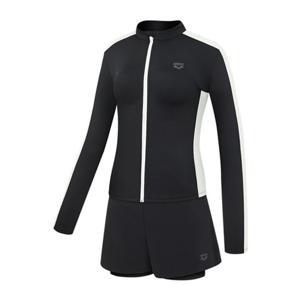 [아레나]여성 A6BL1PS02BLK 웨이비 레귤러핏 래쉬가드 세트 실내 비치수영복