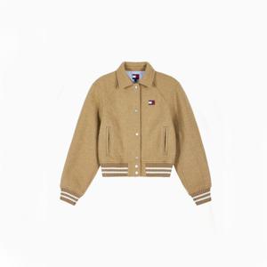 타미데님 여성 울 블렌드 바시티 재킷 T32G0WJC11TWL1