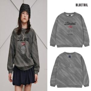 [블루테일]AAA1TS01CG차콜그레이 오버핏 맨투맨