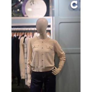 클리지 세이브존03 클리지 와플 진주단추 니트 AQCQ1WKT06A