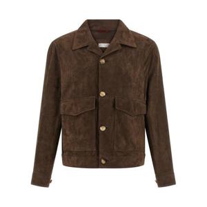 브루넬로 쿠치넬리 가죽 자켓 MPCFN2064C8552 Brown