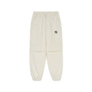 M MLB바지 GQC 3AWPB0151-50CRM 베이직 고프코어 카고 루즈 조거팬츠 뉴욕양키스