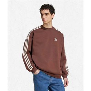 아디다스 ADIDAS 오버사이즈 크루 스웨트셔츠 - 브라운 화이트 KA0469 2532407