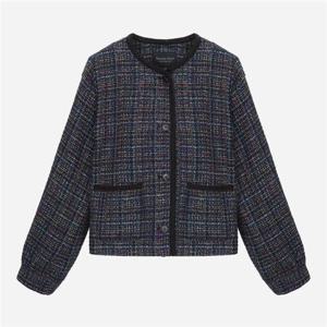 써스데이아일랜드 배색 포인트 트위드 자켓 T246AJK534W 354257