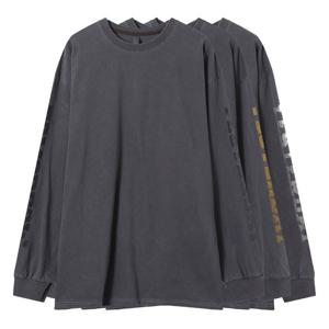 [리빌모아]남자 오버핏 피그먼트 프린팅 긴팔 티셔츠 AC-TSA-Q01