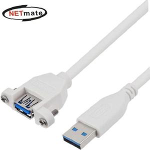 넷메이트 USB3.0 연장 판넬형 케이블 2m 화이트 NMC-UF320SW 연장선