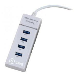 플러그 USB3.0 4포트 허브 PLC-012C(화이트)