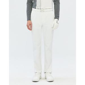 헤지스 골프 26SS ROYAL NAVY 화이트 남성 슬림핏 베이직 팬츠 HUPA6A201OW